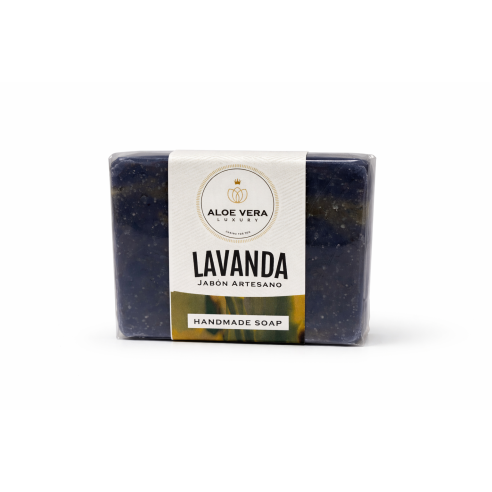 Jabón artesano con aloe vera y lavanda