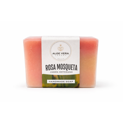 Jabón artesano de aloe vera y rosa mosqueta