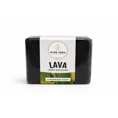 Jabón artesano de roca volcánica y aloe vera