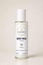 Leche corporal hidratante con aloe vera, mango y manteca de karité