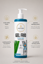 Gel refrescante para os músculos com aloé vera, arnica e harpagofito