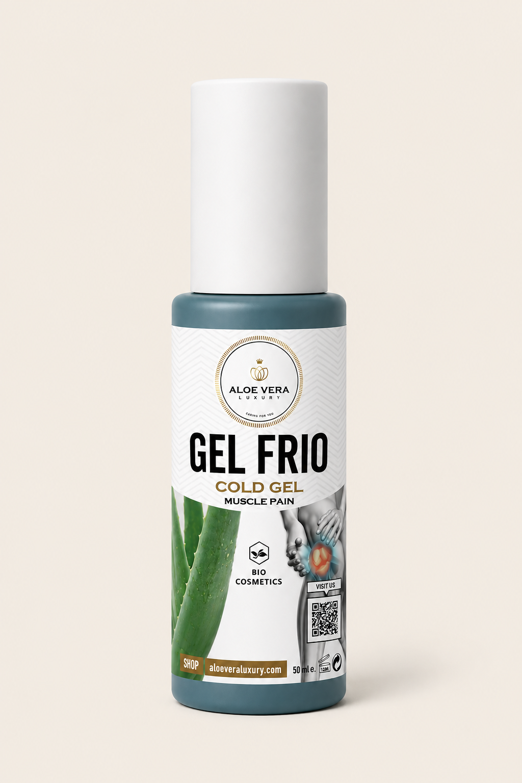 Gel frío muscular con aloe vera, árnica y harpagofito