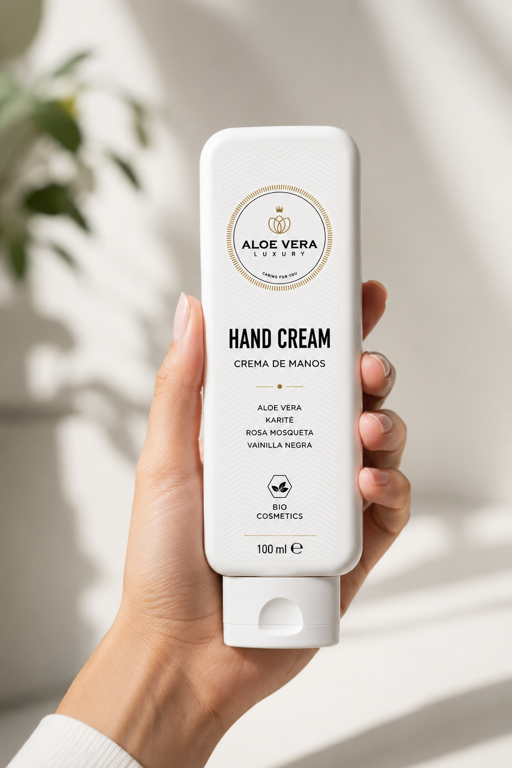 Crema hidratante de manos y pies con aloe vera