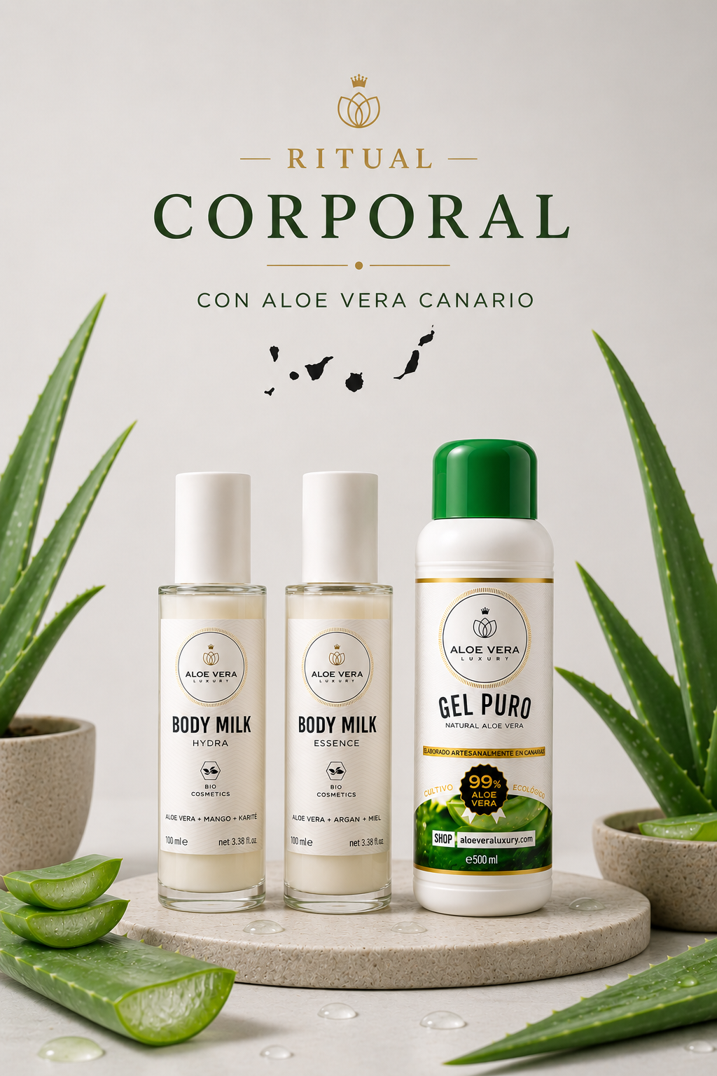 Set per la cura del corpo all'Aloe Vera