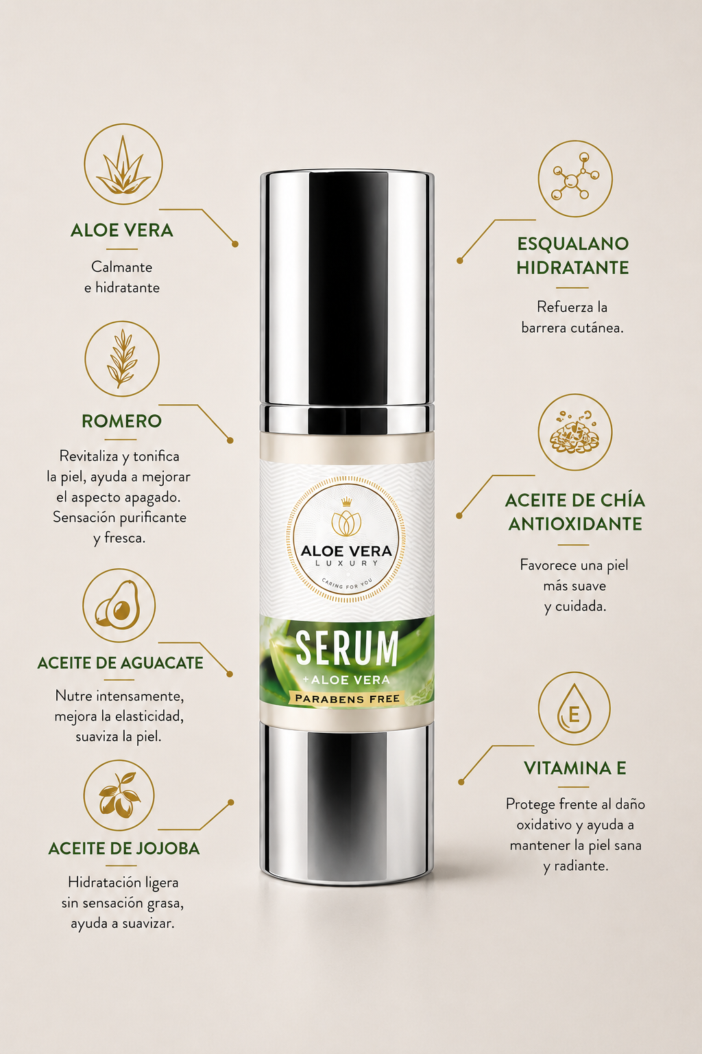 Sérum visage à l'aloe vera et au romarin