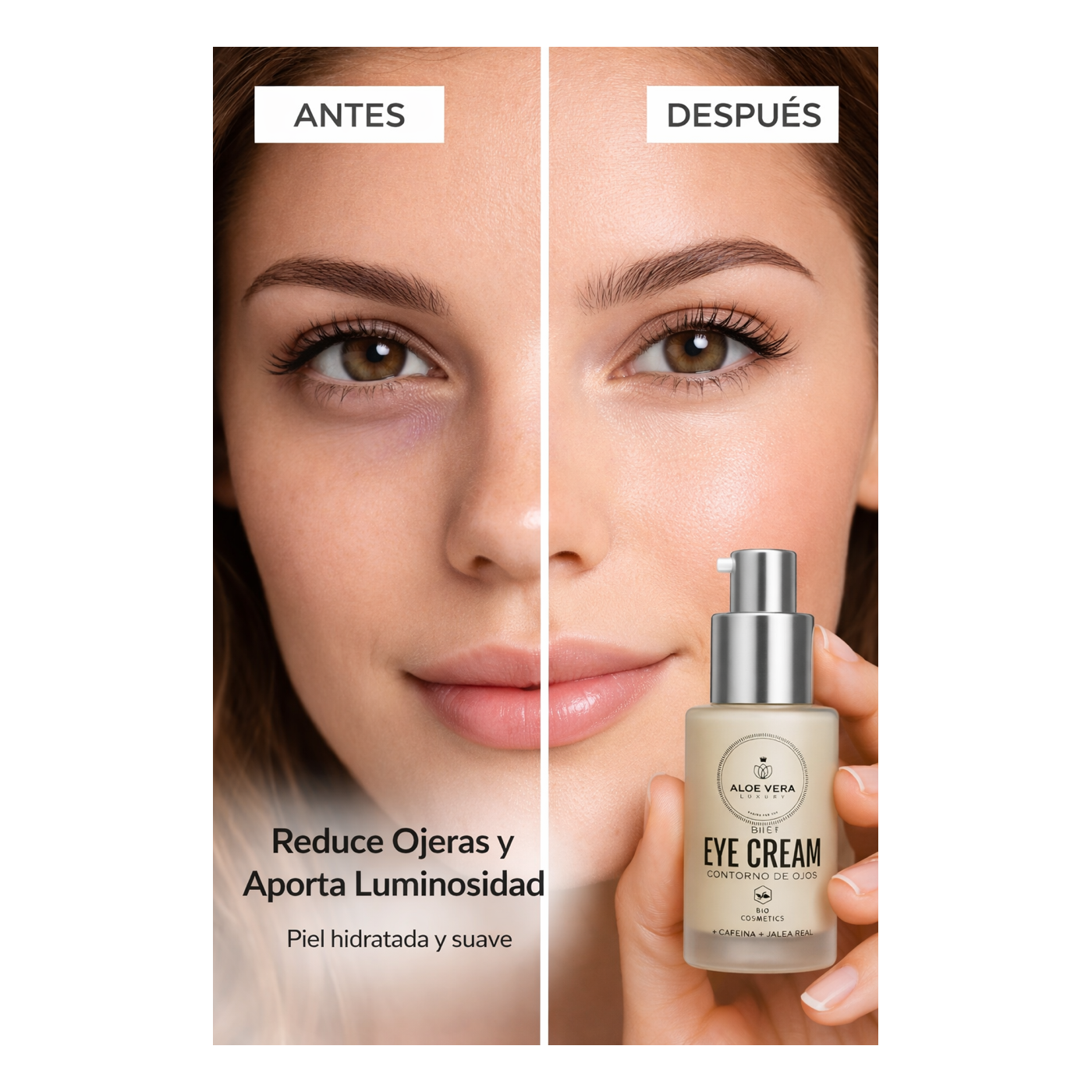 Contorno de ojos con jugo puro de aloe vera