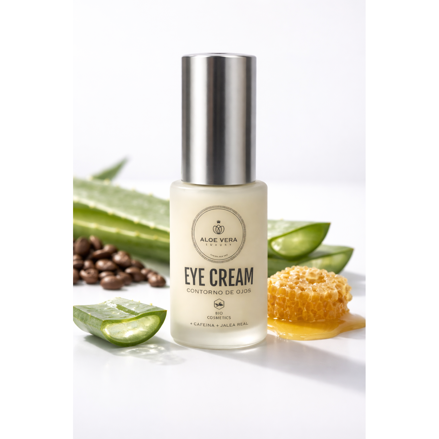 Contorno de ojos con jugo puro de aloe vera