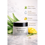 Crema facial con aloe vera hidratante y regenerativa