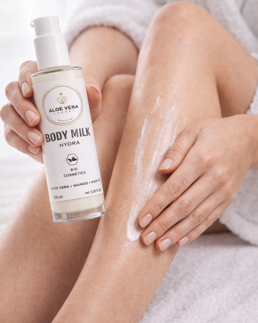 Loción corporal con aloe vera y aceite de argán
